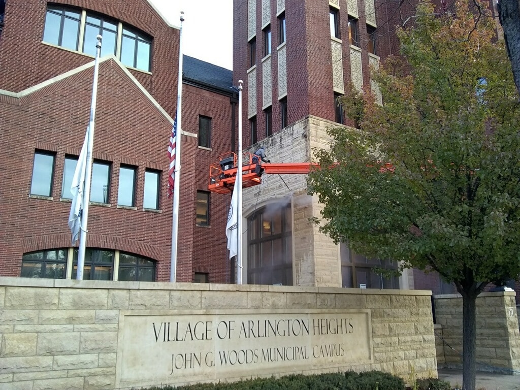 Exterior Building Power Washing Chicago