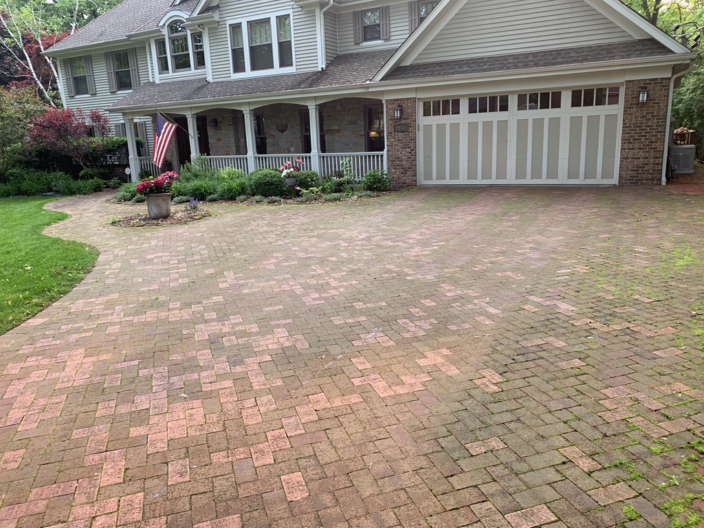 Paver Brick Cleaning Chicago Before